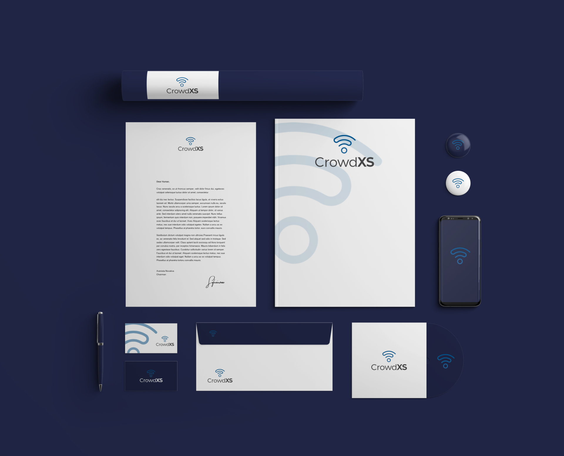 CrowdXS — brand applications — 2