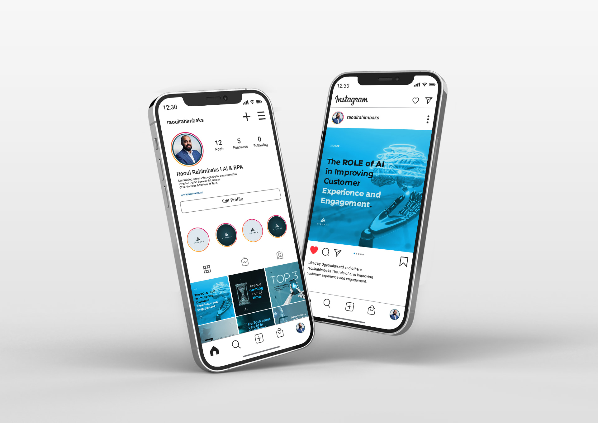 Atomeus — brand applications — 2
