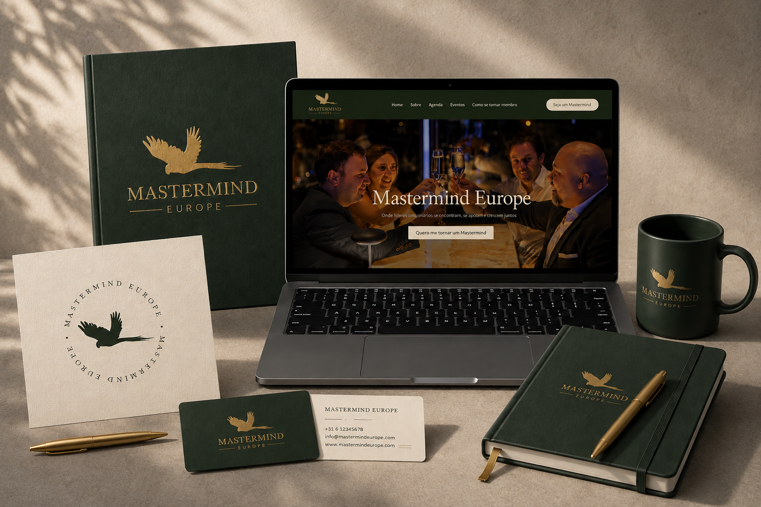 Mastermind Europe — platform mockup